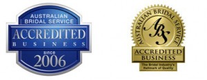 Australian bridal service accreditation badges